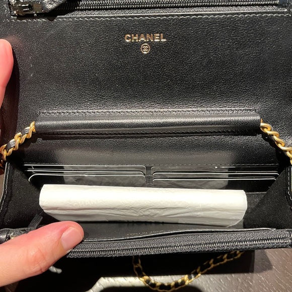 SOLD! Chanel Lambskin Infinity Wallet On Chain WOC - Picture 7 of 15